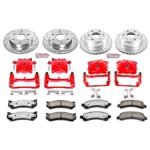 Powerstop 4-Wheel Set Power Stop&reg; KC2016-36 Front and Rear Z36 Z36 Truck Carbon-Fiber Ceramic Brake Pad, Drilled & Slotted Rotor + Calipers - Image 2