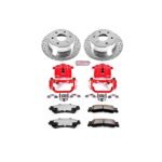 Powerstop 2-Wheel Set Power Stop&reg; KC2018-36 Rear Z36 Z36 Truck Carbon-Fiber Ceramic Brake Pad, Drilled & Slotted Rotor + Calipers - Image 2