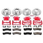 Powerstop 4-Wheel Set Power Stop&reg; KC2023A Front and Rear Z23 Daily Carbon-Fiber Ceramic Brake Pad, Drilled & Slotted Rotor and Caliper Kit - Image 4