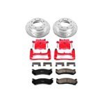 Powerstop 2-Wheel Set Power Stop&reg; KC2036A Rear Z23 Daily Carbon-Fiber Ceramic Brake Pad, Drilled & Slotted Rotor and Caliper Kit - Image 4