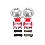 Powerstop 2-Wheel Set Power Stop&reg; KC2041 Rear Z23 Daily Carbon-Fiber Ceramic Brake Pad, Drilled & Slotted Rotor and Caliper Kit - Image 4
