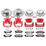 Powerstop 4-Wheel Set Power Stop&reg; KC2060-36 Front and Rear Z36 Z36 Truck Carbon-Fiber Ceramic Brake Pad, Drilled & Slotted Rotor + Calipers - Image 2