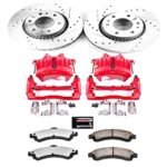 Powerstop 2-Wheel Set Power Stop&reg; KC2061A-36 Front Z36 Z36 Truck Carbon-Fiber Ceramic Brake Pad, Drilled & Slotted Rotor + Calipers - Image 2