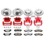 Powerstop 4-Wheel Set Power Stop&reg; KC2062-36 Front and Rear Z36 Z36 Truck Carbon-Fiber Ceramic Brake Pad, Drilled & Slotted Rotor + Calipers - Image 2