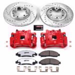 Powerstop 2-Wheel Set Power Stop&reg; KC2066-36 Front Z36 Z36 Truck Carbon-Fiber Ceramic Brake Pad, Drilled & Slotted Rotor + Calipers - Image 2