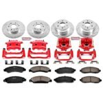 Powerstop 4-Wheel Set Power Stop&reg; KC2068 Front and Rear Z23 Daily Carbon-Fiber Ceramic Brake Pad, Drilled & Slotted Rotor and Caliper Kit - Image 4