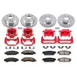 Powerstop 4-Wheel Set Power Stop&reg; KC2070 Front and Rear Z23 Daily Carbon-Fiber Ceramic Brake Pad, Drilled & Slotted Rotor and Caliper Kit - Image 4
