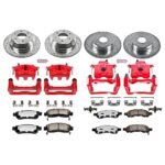 Powerstop 4-Wheel Set Power Stop&reg; KC2085B-36 Front and Rear Z36 Z36 Truck Carbon-Fiber Ceramic Brake Pad, Drilled & Slotted Rotor + Calipers - Image 2