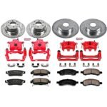 Powerstop 4-Wheel Set Power Stop&reg; KC2085B Front and Rear Z23 Daily Carbon-Fiber Ceramic Brake Pad, Drilled & Slotted Rotor and Caliper Kit - Image 4