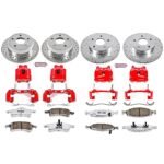 Powerstop 4-Wheel Set Power Stop&reg; KC2148-26 Front and Rear Z26 Muscle Carbon-Fiber Ceramic Brake Pad, Drilled & Slotted Rotor and Caliper Kit - Image 5