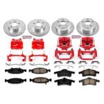 Powerstop 4-Wheel Set Power Stop&reg; KC2148 Front and Rear Z23 Daily Carbon-Fiber Ceramic Brake Pad, Drilled & Slotted Rotor and Caliper Kit - Image 4