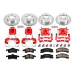 Powerstop 4-Wheel Set Power Stop&reg; KC2150 Front and Rear Z23 Daily Carbon-Fiber Ceramic Brake Pad, Drilled & Slotted Rotor and Caliper Kit - Image 4