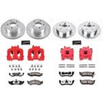 Powerstop 4-Wheel Set Power Stop&reg; KC2154-36 Front and Rear Z36 Z36 Truck Carbon-Fiber Ceramic Brake Pad, Drilled & Slotted Rotor + Calipers - Image 2
