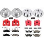 Powerstop 4-Wheel Set Power Stop&reg; KC2154 Front and Rear Z23 Daily Carbon-Fiber Ceramic Brake Pad, Drilled & Slotted Rotor and Caliper Kit - Image 4