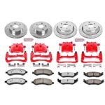 Powerstop 4-Wheel Set Power Stop&reg; KC2164-36 Front and Rear Z36 Z36 Truck Carbon-Fiber Ceramic Brake Pad, Drilled & Slotted Rotor + Calipers - Image 2