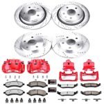 Powerstop 4-Wheel Set Power Stop&reg; KC2164A-36 Front and Rear Z36 Z36 Truck Carbon-Fiber Ceramic Brake Pad, Drilled & Slotted Rotor + Calipers - Image 2