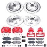 Powerstop 4-Wheel Set Power Stop&reg; KC2164A Front and Rear Z23 Daily Carbon-Fiber Ceramic Brake Pad, Drilled & Slotted Rotor and Caliper Kit - Image 4