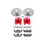 Powerstop 2-Wheel Set Power Stop&reg; KC2221-36 Rear Z36 Z36 Truck Carbon-Fiber Ceramic Brake Pad, Drilled & Slotted Rotor + Calipers - Image 2