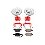 Powerstop 2-Wheel Set Power Stop&reg; KC2259A Front Z23 Daily Carbon-Fiber Ceramic Brake Pad, Drilled & Slotted Rotor and Caliper Kit - Image 4