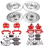 Powerstop 4-Wheel Set Power Stop&reg; KC2260B-26 Front and Rear Z26 Muscle Carbon-Fiber Ceramic Brake Pad, Drilled & Slotted Rotor and Caliper Kit - Image 5