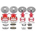 Powerstop 4-Wheel Set Power Stop&reg; KC2277-26 Front and Rear Z26 Muscle Carbon-Fiber Ceramic Brake Pad, Drilled & Slotted Rotor and Caliper Kit - Image 5
