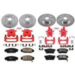Powerstop 4-Wheel Set Power Stop&reg; KC2277 Front and Rear Z23 Daily Carbon-Fiber Ceramic Brake Pad, Drilled & Slotted Rotor and Caliper Kit - Image 4