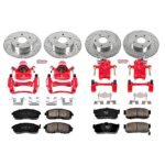 Powerstop 4-Wheel Set Power Stop&reg; KC2281 Front and Rear Z23 Daily Carbon-Fiber Ceramic Brake Pad, Drilled & Slotted Rotor and Caliper Kit - Image 4