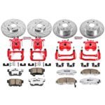Powerstop 4-Wheel Set Power Stop&reg; KC2295-26 Front and Rear Z26 Muscle Carbon-Fiber Ceramic Brake Pad, Drilled & Slotted Rotor and Caliper Kit - Image 5