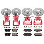 Powerstop 4-Wheel Set Power Stop&reg; KC2295 Front and Rear Z23 Daily Carbon-Fiber Ceramic Brake Pad, Drilled & Slotted Rotor and Caliper Kit - Image 4