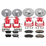 Powerstop 4-Wheel Set Power Stop&reg; KC2297 Front and Rear Z23 Daily Carbon-Fiber Ceramic Brake Pad, Drilled & Slotted Rotor and Caliper Kit - Image 4