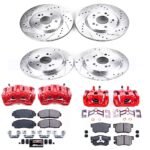 Powerstop 4-Wheel Set Power Stop&reg; KC229 Front and Rear Z23 Daily Carbon-Fiber Ceramic Brake Pad, Drilled & Slotted Rotor and Caliper Kit - Image 4