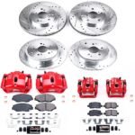 Powerstop 4-Wheel Set Power Stop&reg; KC2303 Front and Rear Z23 Daily Carbon-Fiber Ceramic Brake Pad, Drilled & Slotted Rotor and Caliper Kit - Image 4