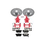 Powerstop 2-Wheel Set Power Stop&reg; KC2310 Rear Z23 Daily Carbon-Fiber Ceramic Brake Pad, Drilled & Slotted Rotor and Caliper Kit - Image 4