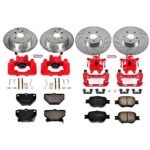Powerstop 4-Wheel Set Power Stop&reg; KC2314A Front and Rear Z23 Daily Carbon-Fiber Ceramic Brake Pad, Drilled & Slotted Rotor and Caliper Kit - Image 4