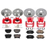 Powerstop 4-Wheel Set Power Stop&reg; KC2317 Front and Rear Z23 Daily Carbon-Fiber Ceramic Brake Pad, Drilled & Slotted Rotor and Caliper Kit - Image 4