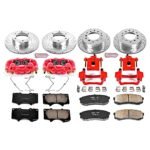 Powerstop 4-Wheel Set Power Stop&reg; KC2325 Front and Rear Z23 Daily Carbon-Fiber Ceramic Brake Pad, Drilled & Slotted Rotor and Caliper Kit - Image 4