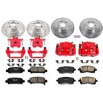 Powerstop 4-Wheel Set Power Stop&reg; KC2371 Front and Rear Z23 Daily Carbon-Fiber Ceramic Brake Pad, Drilled & Slotted Rotor and Caliper Kit - Image 4