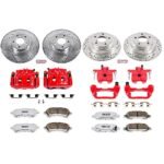 Powerstop 4-Wheel Set Power Stop&reg; KC2377-26 Front and Rear Z26 Muscle Carbon-Fiber Ceramic Brake Pad, Drilled & Slotted Rotor and Caliper Kit - Image 5