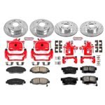 Powerstop 4-Wheel Set Power Stop&reg; KC2385 Front and Rear Z23 Daily Carbon-Fiber Ceramic Brake Pad, Drilled & Slotted Rotor and Caliper Kit - Image 4
