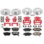 Powerstop 4-Wheel Set Power Stop&reg; KC2387 Front and Rear Z23 Daily Carbon-Fiber Ceramic Brake Pad, Drilled & Slotted Rotor and Caliper Kit - Image 4