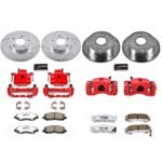 Powerstop 4-Wheel Set Power Stop&reg; KC2395-26 Front and Rear Z26 Muscle Carbon-Fiber Ceramic Brake Pad, Drilled & Slotted Rotor and Caliper Kit - Image 5