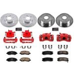 Powerstop 4-Wheel Set Power Stop&reg; KC2395 Front and Rear Z23 Daily Carbon-Fiber Ceramic Brake Pad, Drilled & Slotted Rotor and Caliper Kit - Image 4
