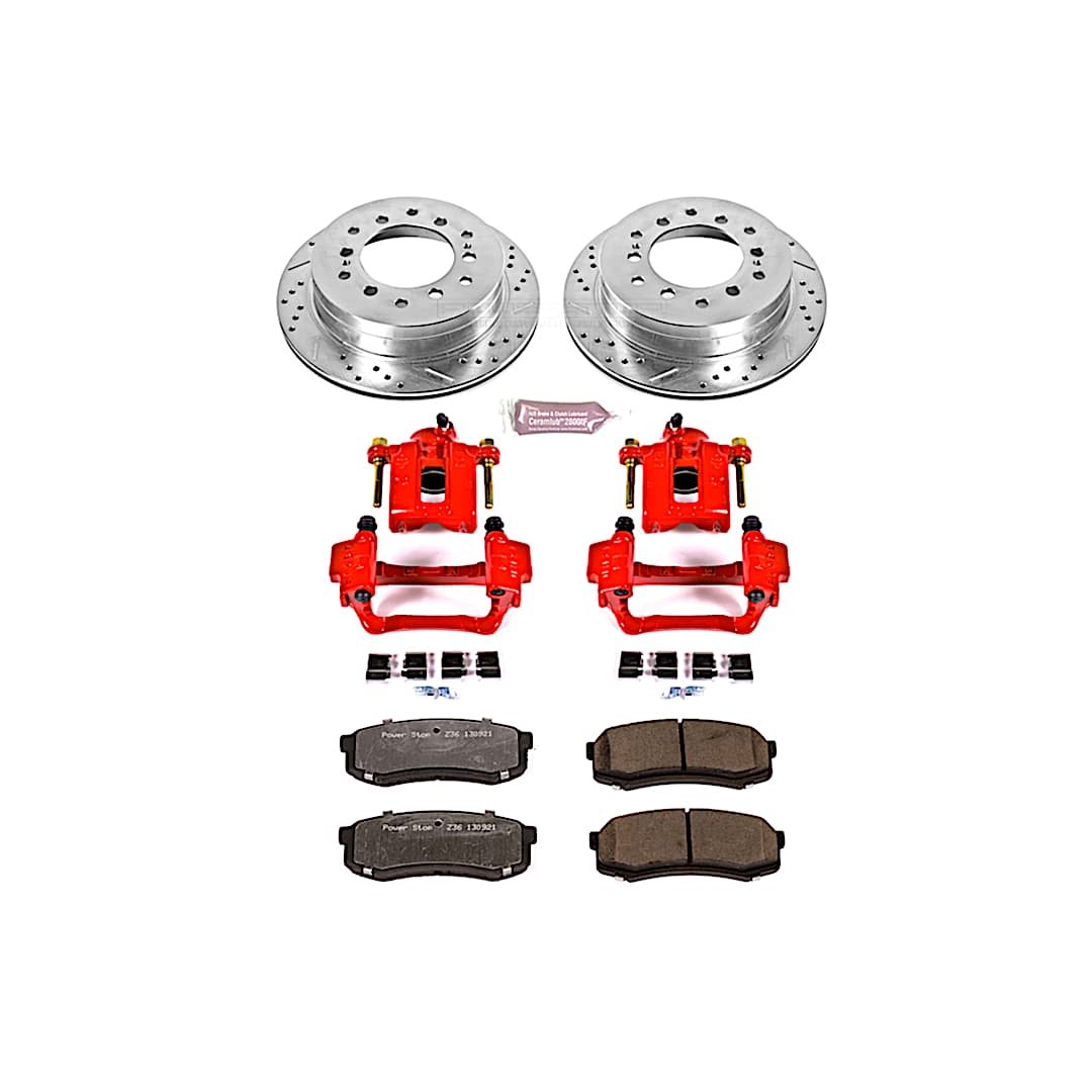 p15kc240536_1.jpg Powerstop 2-Wheel Set Power Stop® KC2405-36 Rear Z36 Z36 Truck Carbon-Fiber Ceramic Brake Pad, Drilled & Slotted Rotor + Calipers - Image 1