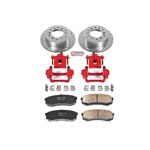 Powerstop 2-Wheel Set Power Stop&reg; KC2405 Rear Z23 Daily Carbon-Fiber Ceramic Brake Pad, Drilled & Slotted Rotor and Caliper Kit