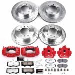 Powerstop 4-Wheel Set Power Stop&reg; KC2422-36 Front and Rear Z36 Z36 Truck Carbon-Fiber Ceramic Brake Pad, Drilled & Slotted Rotor + Calipers - Image 2