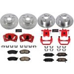 Powerstop 4-Wheel Set Power Stop&reg; KC242 Front and Rear Z23 Daily Carbon-Fiber Ceramic Brake Pad, Drilled & Slotted Rotor and Caliper Kit - Image 4