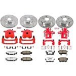 Powerstop 4-Wheel Set Power Stop&reg; KC2440-26 Front and Rear Z26 Muscle Carbon-Fiber Ceramic Brake Pad, Drilled & Slotted Rotor and Caliper Kit - Image 7