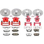Powerstop 4-Wheel Set Power Stop&reg; KC2441-26 Front and Rear Z26 Muscle Carbon-Fiber Ceramic Brake Pad, Drilled & Slotted Rotor and Caliper Kit - Image 8