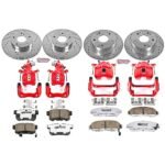 Powerstop 4-Wheel Set Power Stop&reg; KC2557-26 Front and Rear Z26 Muscle Carbon-Fiber Ceramic Brake Pad, Drilled & Slotted Rotor and Caliper Kit - Image 7