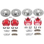 Powerstop 4-Wheel Set Power Stop&reg; KC2703-26 Front and Rear Z26 Muscle Carbon-Fiber Ceramic Brake Pad, Drilled & Slotted Rotor and Caliper Kit - Image 7